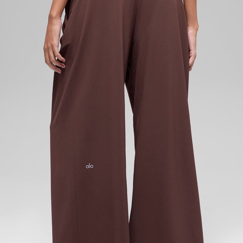 ALO Yoga Dreamscape High-Waisted Trouser - Womens -Brownstone - Picture 2 of 8